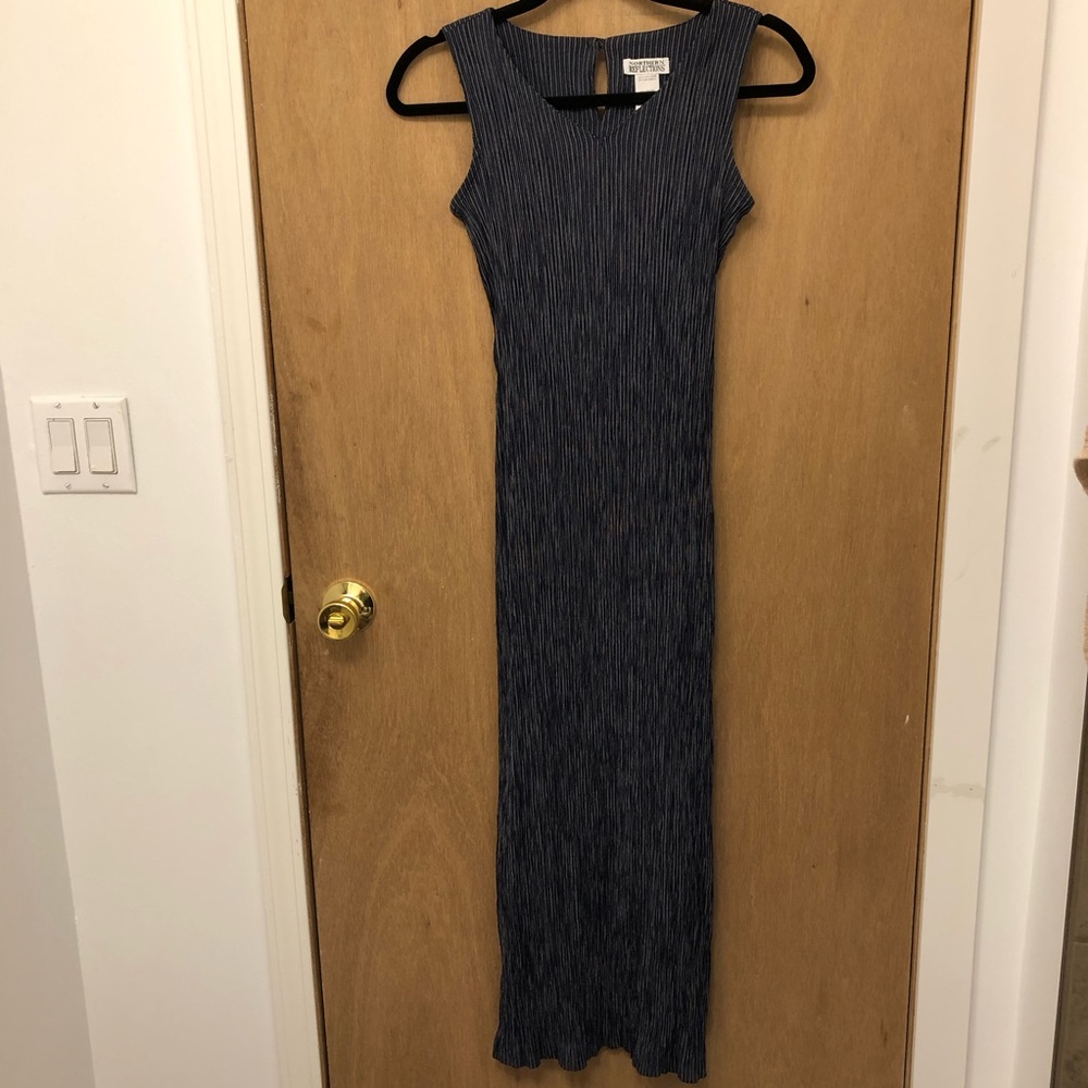 Northern Reflections Dark Navy Sleeveless Maxi Dress